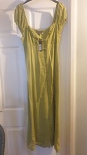 Primark Linen Style Button Midi Green Dress BNWT sold out size 12