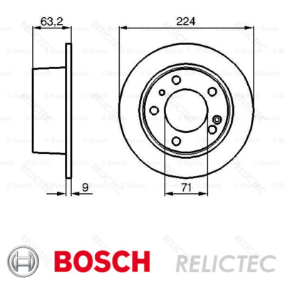 Rear Brake Disc for Citroen:XM 95030547 95661814 4246T3 95661814 