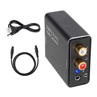 Optical Coaxial Digital to Analog 3.5mm Audio L/R Converter Adapter For TV Xbox
