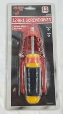 Screwdriver Set 12 in 1 Red Rhino & Holder Flat Head Philips & Socket