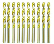 HSS Drill Bit 11/64" Jobber Length Twist Metal Drill Titanium Gold Flute-10Pcs