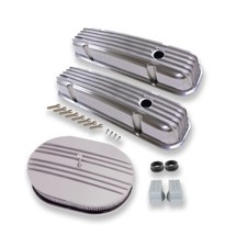For Pontiac 326 350 389 400 421 1959-1979 Valve Covers 12 Finned Air Cleaner
