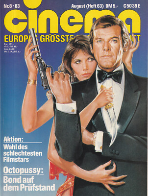 Cinema Zeitschrift, Heft Nr. 063, August 08 1983, JAMES BOND, ROGER MOORE