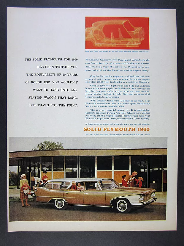 Original Vintage Advertising for 1960 Plymouth Station Wagon 