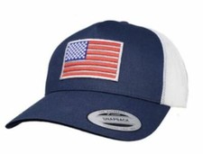 Big Size Navy/White Yupoong Flag Mesh Cap 2XL-4XL BIGHEADCAPS