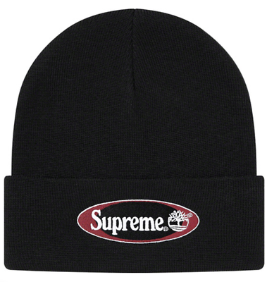 New Supreme x Timberland Beanie Skull Cap Hat Black Spring Summer