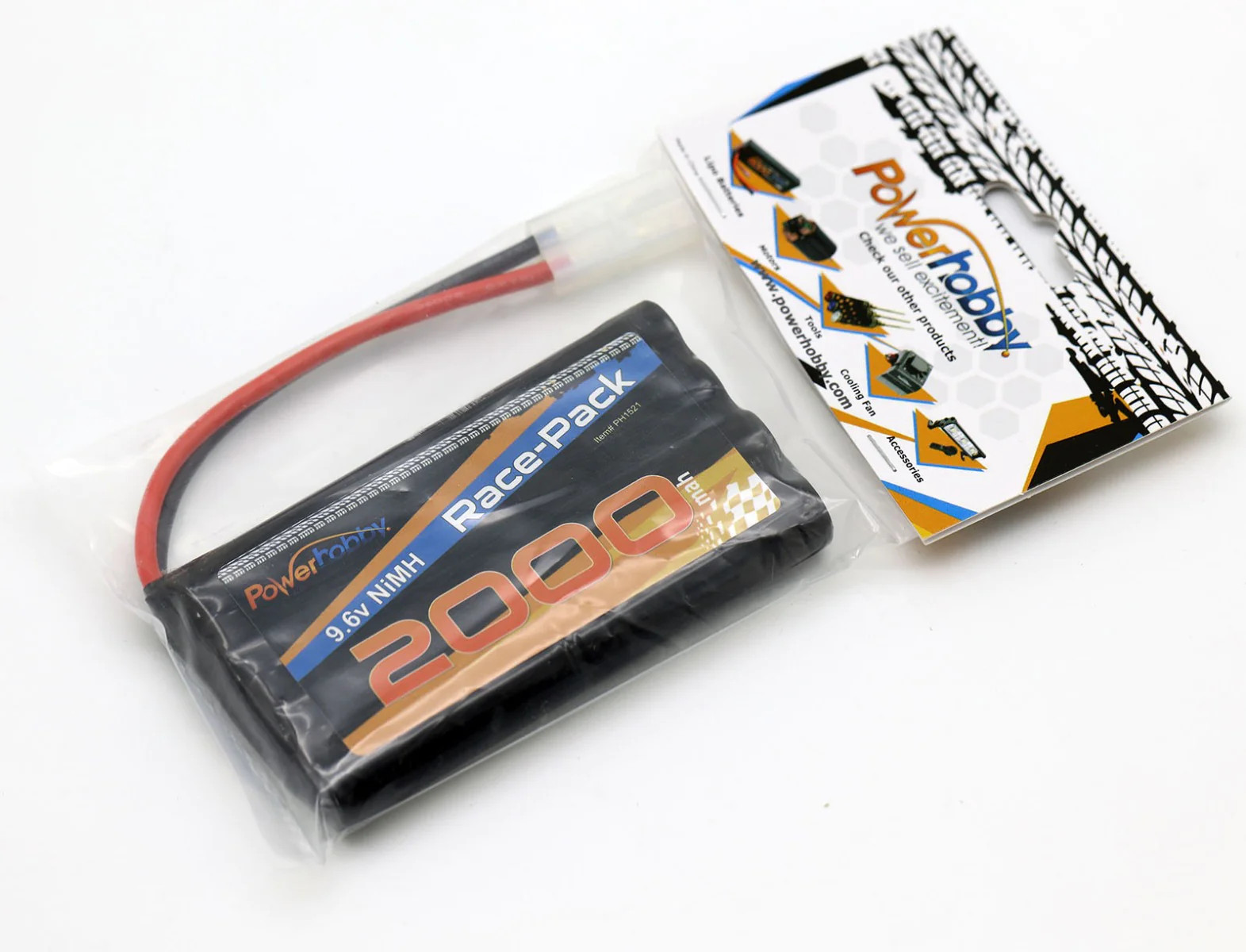 Powerhobby Airsoft NiMH 9.6V 2000mAh Battery Pack for RC Car, Robots, Security