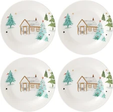 Lenox Balsam Lane 4-Piece Tidbit Plate Set, 2.05 LB, Green