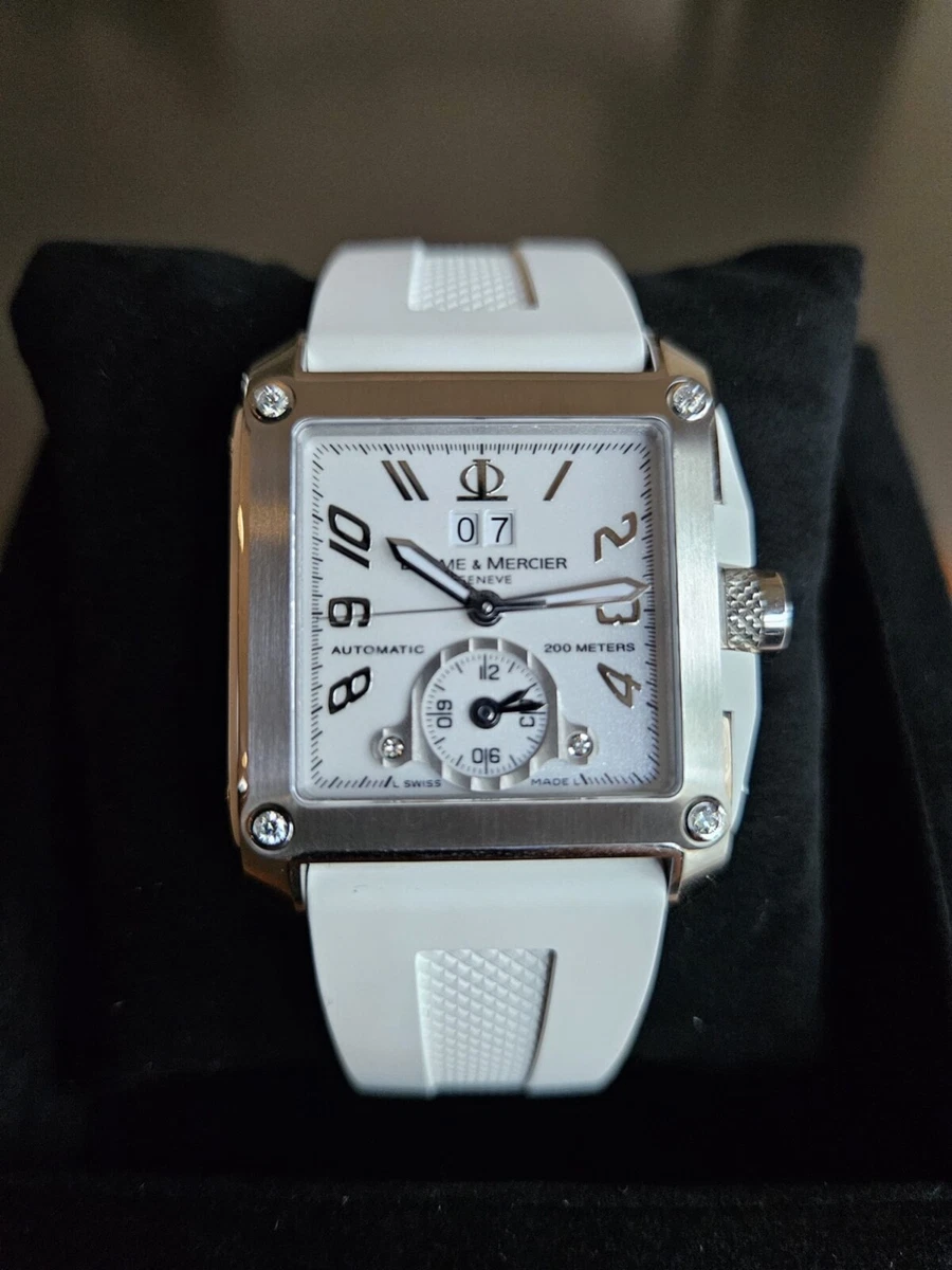 Baume Mercier Hampton Square XL Dual Time Diamonds Automatic