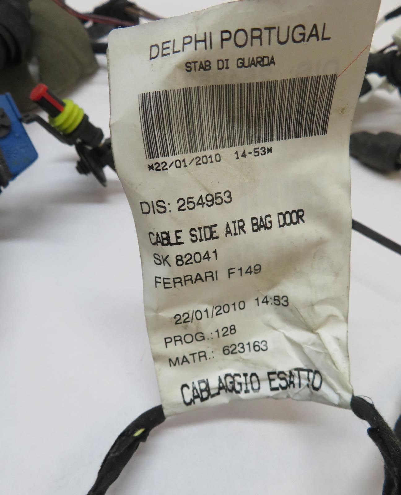 2010 FERRARI CALIFORNIA F149 WIRING HARNESS DRIVER DOOR LEFT SIDE OEM 254953