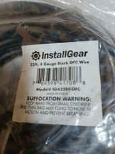 4 Gauge Black 25ft Power/Ground Wire - OFC 99.9 Oxygen-Free Copper 