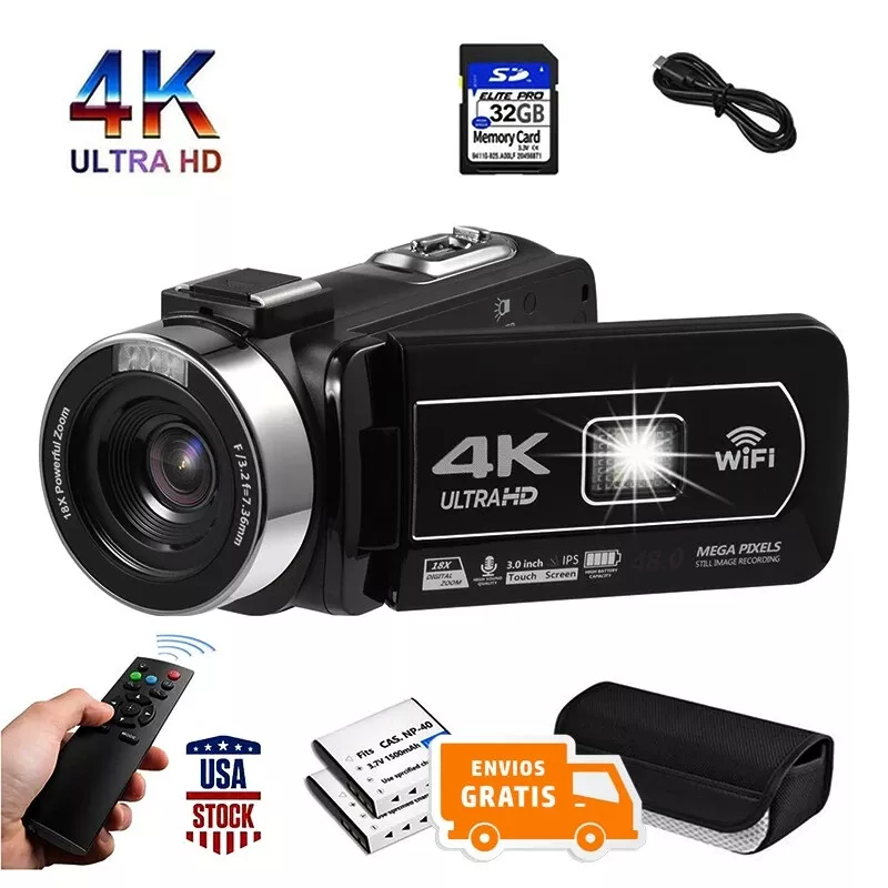 Camara de Video Professional 4k 18X Vlogging IPS 48MP 3.0