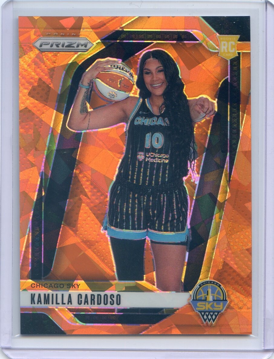 2024 Panini Prizm WNBA KAMILLA CARDOSO RC ROOKIE #149 ORANGE ICE PRIZM SKY