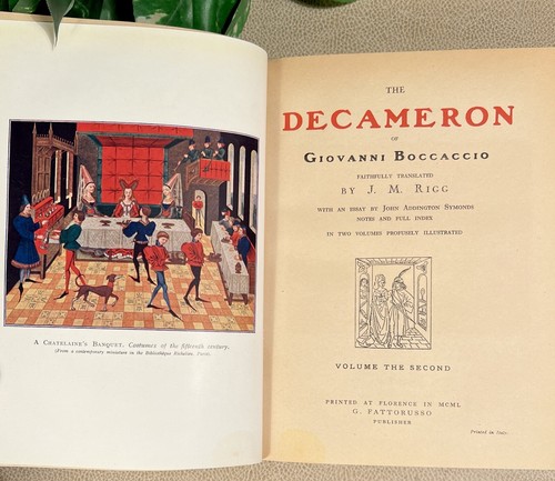The Decameron by Giovanni Boccaccio - Complete 1950 HC w/ J. M. Rigg Translation - Picture 13 of 16