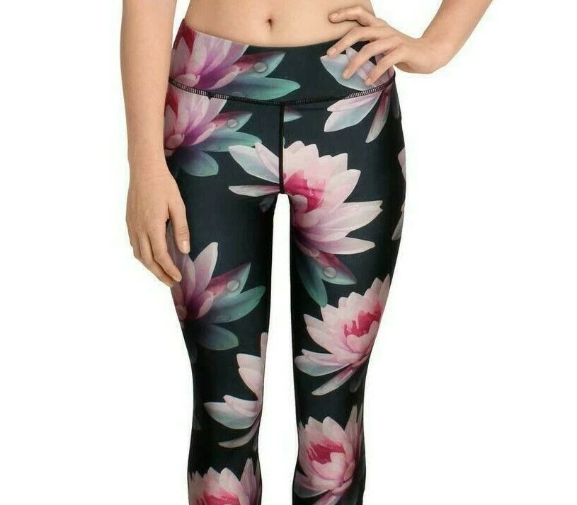 Terez Women s Printed Activewear Fitness LOVING LOTUS FLORAL 3 4