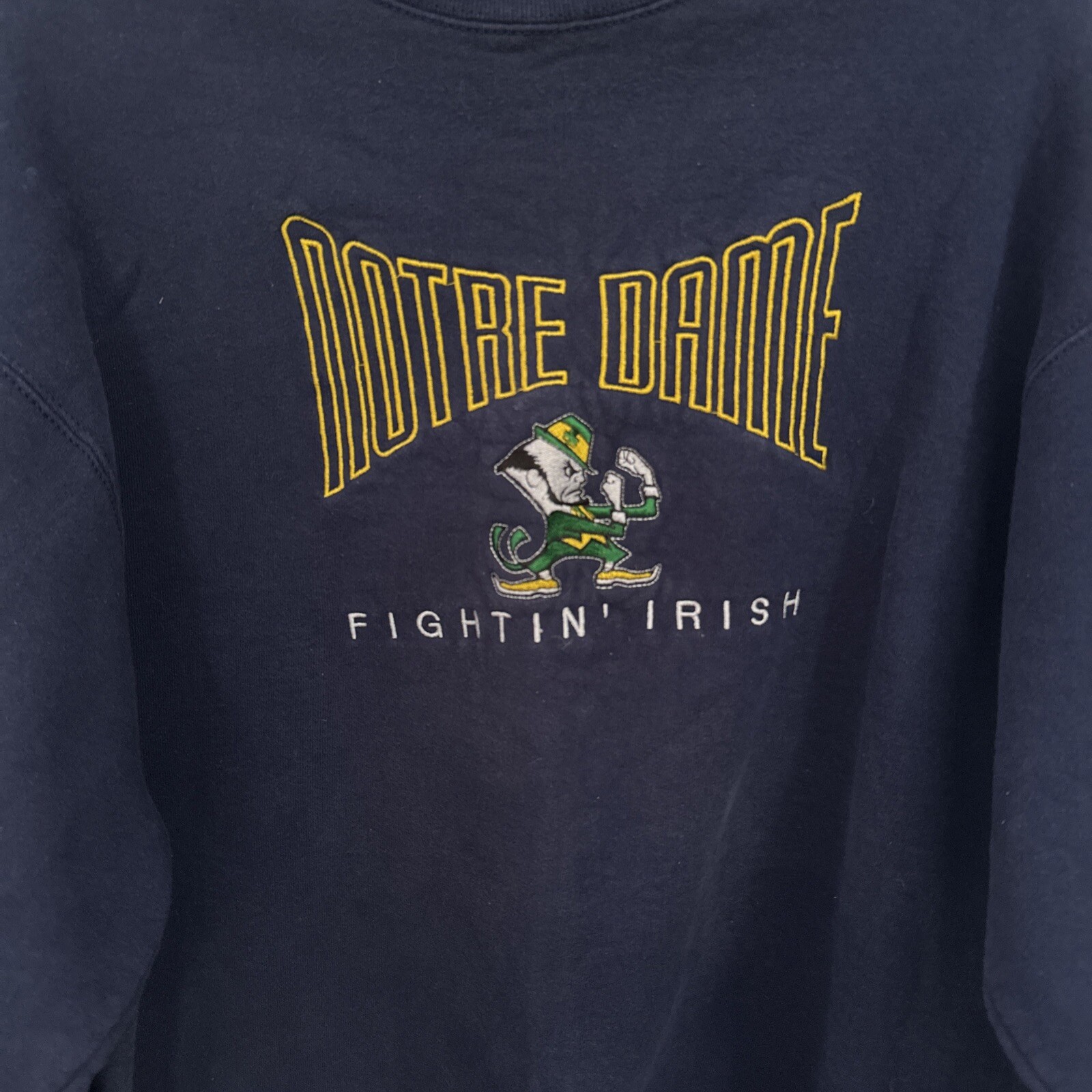 FILA Felpa manica lunga vintage SALEM SPORTSWEAR Fightin' Irish NOTRE DAME UOMO XL