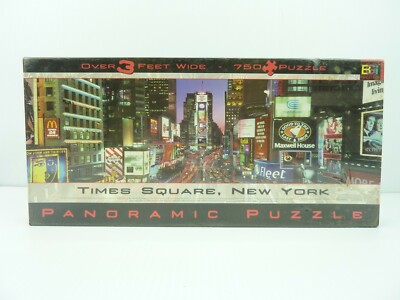 Times Square New York 750 piece Puzzle Panoramic 38 x 11 Buffalo Games NEW