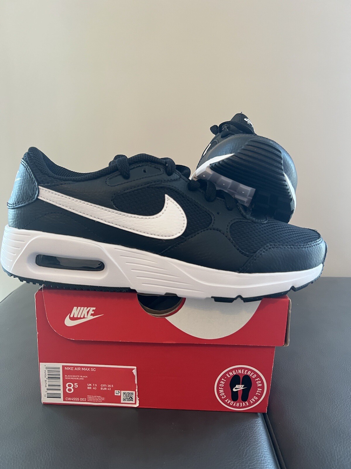 Size 8.5 - Nike Air Max SC Black/White - CW4555002 194956863465 | eBay
