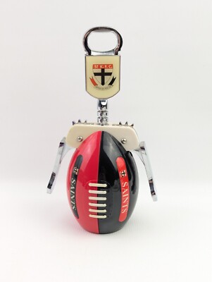 Vintage 90s St Kilda Saints AFL Bottle Opener Corkscrew Official Bar Accessory