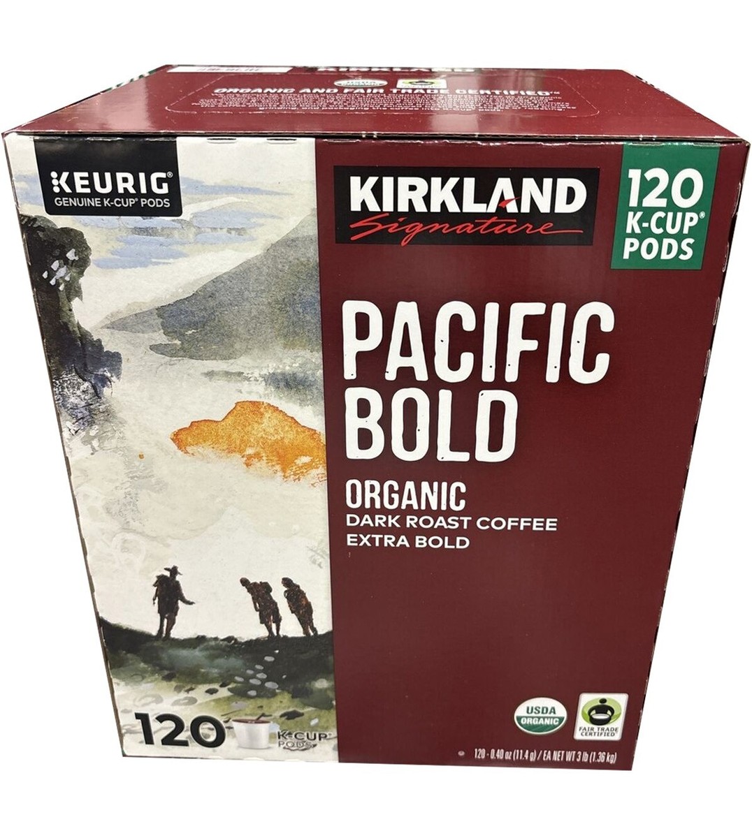 Kirkland Signature Pacific Bold K-Cups, Organic Dark Roast Coffee