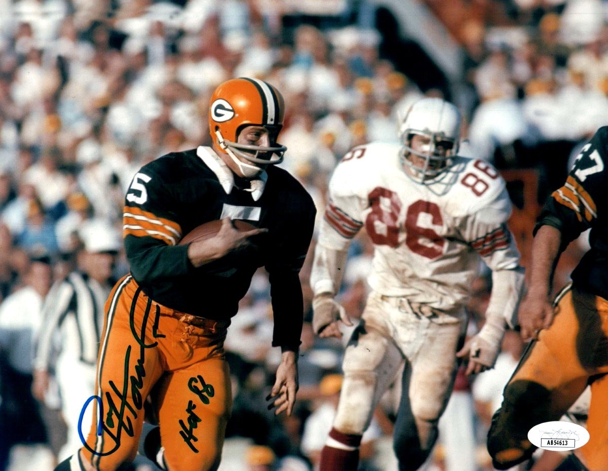 Paul Hornung Autographed Signed Green Bay Packers 8X10 Photo Packers Running "HOF 86" JSA AB54613 