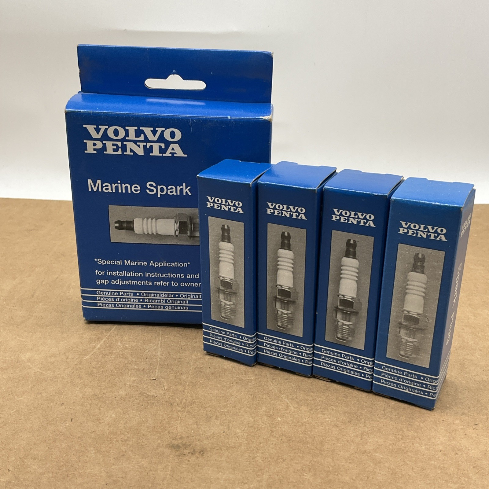 OEM Volvo Penta Spark Plug Kit 3851861 Pack of 4
