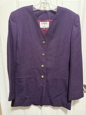 Kasper for ASL Women's Blazer/Skirt Suit Purple Plum Size 6