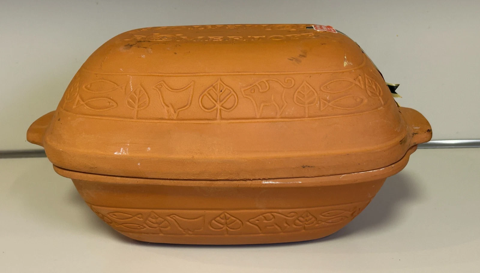 ROMERTOPH clay baking pot Terra Cotta Bakeware West Germany Unused plus papers