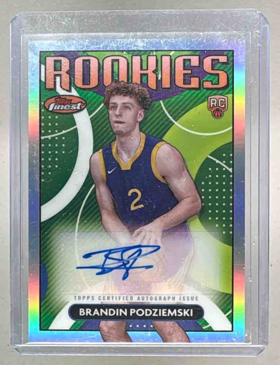 Brandin Podziemski 2023 Topps Finest #RFA-BP Rookie Auto RC
