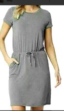 32 Degrees Cool Ladies' Soft Lux Dress with Pockets Color Gray Size:XXL Plus 20