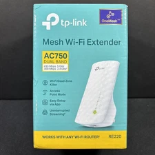 TP-Link RE220 AC750 Wireless Dual Band Wi-Fi Range Extender