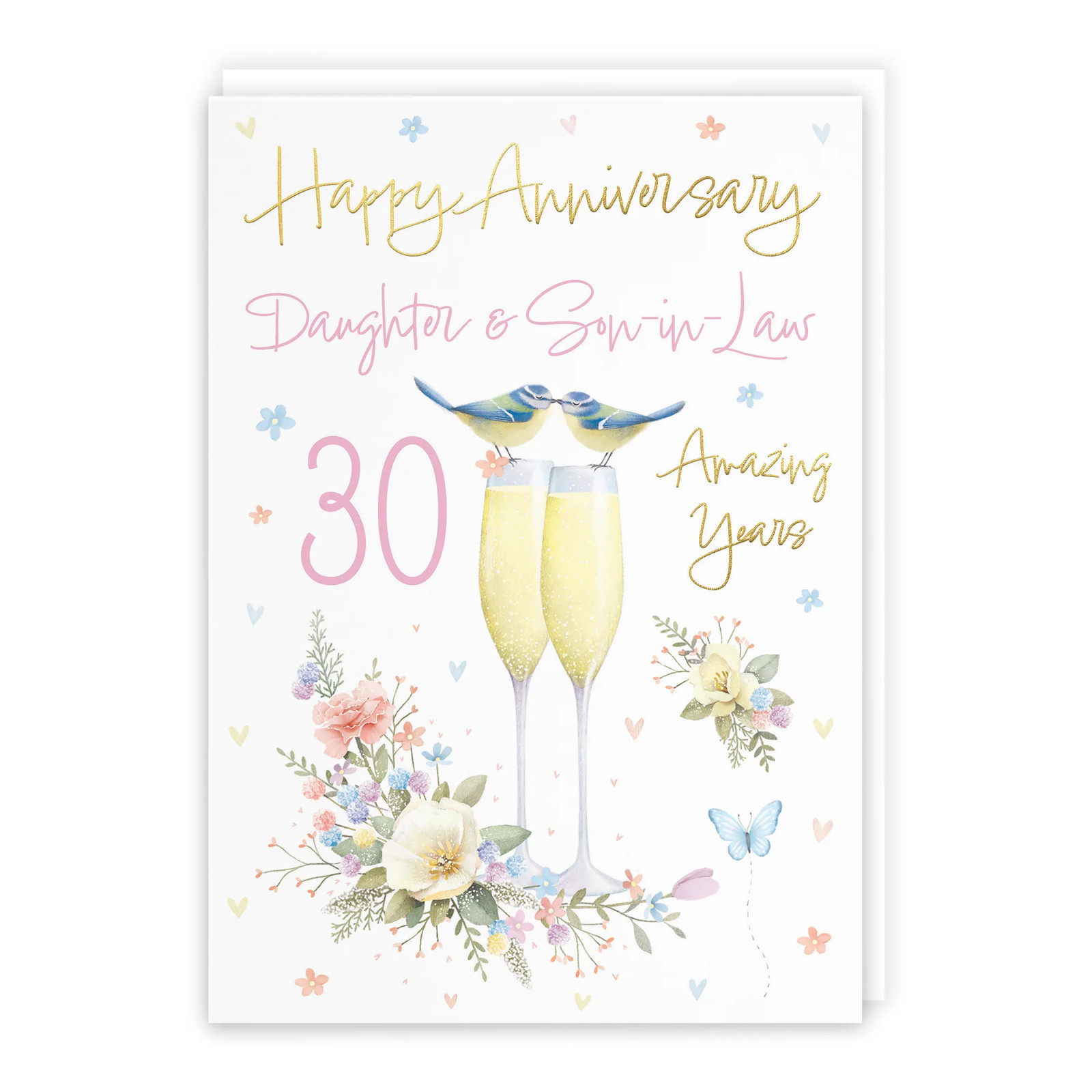 30th Daughter And Son-in-Law Anniversary Card Champagne Flutes Milo's Gallery