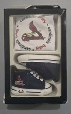 St. Louis Cardinals Baby Fanatic Bib Pre-Walkers Shoes Set Size 0-6 Months MLB