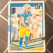 Donruss Cameron Dicker #362 Los Angeles Chargers Rated Rookie Football Card. rookie card picture