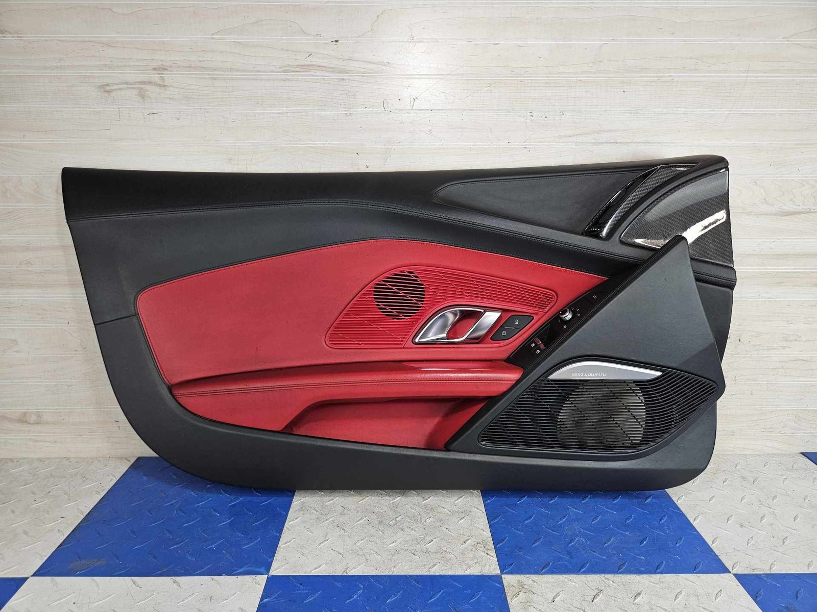 Audi R8 2017-2023 Left Door pocket trim Red P/N 4S7867105M