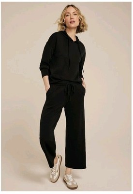 Maurices Scuba Knit High Rise Wide Leg Cropped Pants Solid Black XXL Women s