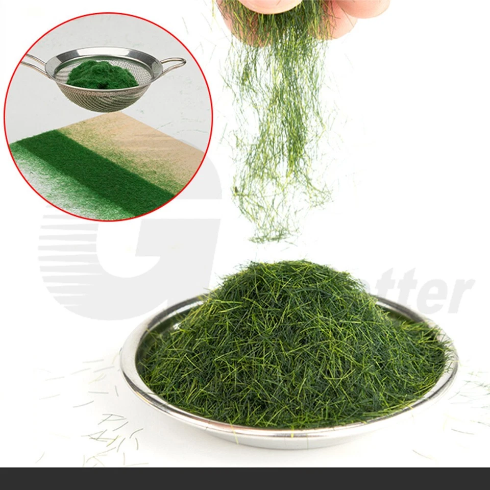 3mm,5mm Statische Grasfasern Modellbau Landschaftsbau 21 Farbe 30g/180g/500g DIY - Bild 3 von 4