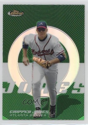 2005 Topps Finest Green Refractor 179/199 Chipper Jones #26 HOF k4s