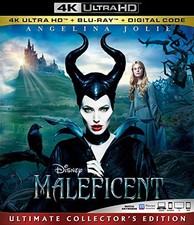 MALEFICENT (4K UHD Blu-ray) Angelina Jolie Sharlto Copley Elle Fanning Sam Riley