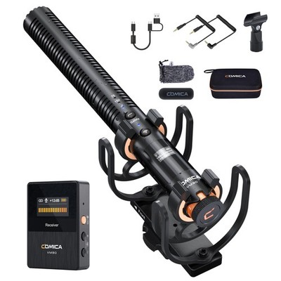 COMICA VM30 Shotgun Microphone with Wired & Wireless Modes, USB C Digital Out...