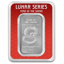 1 oz Silver Bar - 2025 APMEX Year of the Snake (TEP, Series 2) 88.98 per troy oz