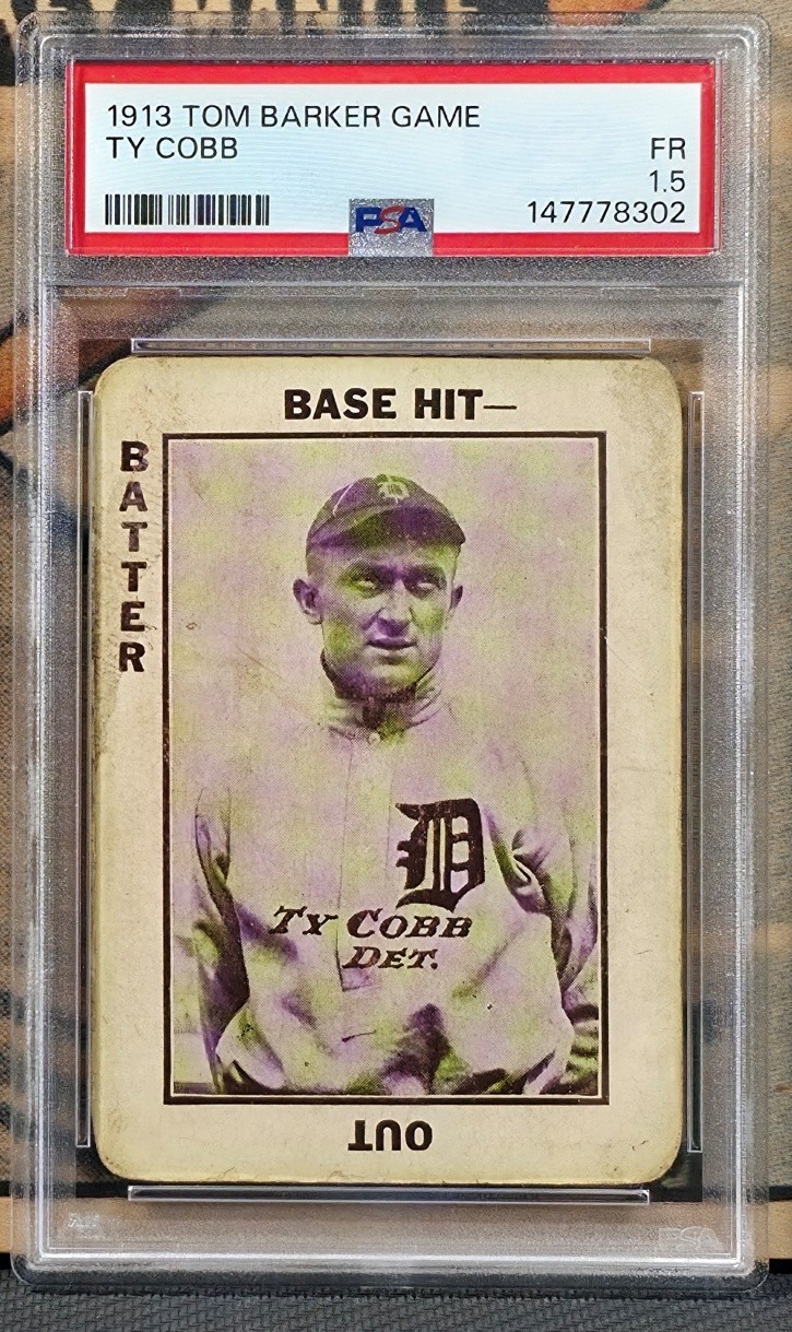 1913 Tom Barker Game TY COBB Graded PSA 1.5 DETROIT TIGERS HOF Vintage Prewar
