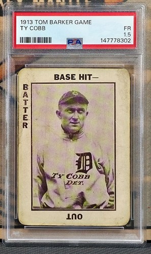 1913 Tom Barker Game TY COBB Graded PSA 1.5 DETROIT TIGERS HOF Vintage Prewar