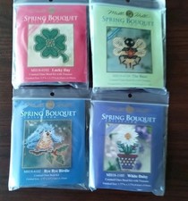 MILL HILL SPRING BOUQUET CROSS STITCH KIT WITH BEADS  TREASURE