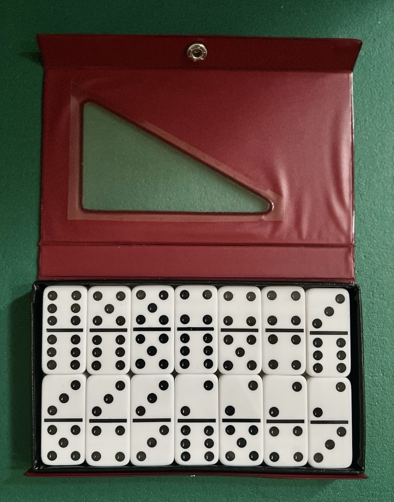 Vtg Double Six Standard Dominoes Set of 28 with Case CHH Games, New Sealed