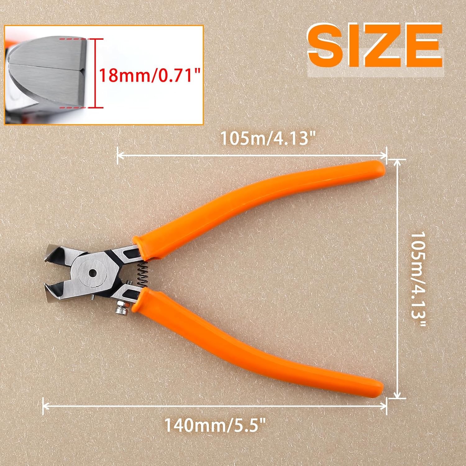 SPEEDWOX Diagonal Cutting Pliers 90 Angled Flush Cutters For Medium, Orange 