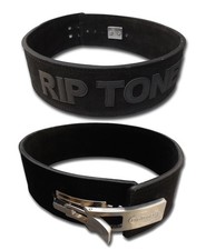 Weight Lifting Belt by - 10mm 4-Inch Leather Lever Belt - Bonus Lifting Strap...