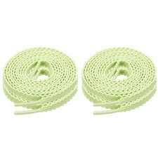 2 Pair Flat Shoe Laces, 63 Inch Athletic Shoelaces for Sneakers, Grass Green