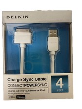 Charge Sync Cable Old Type Apple iPhone iPod USB 2.0 4ft 3G 4G Touch Nano 2 Pack