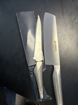 Global 6 Inch GS-14 Serrated Utility Knife & 7  G-5 Santino Knife
